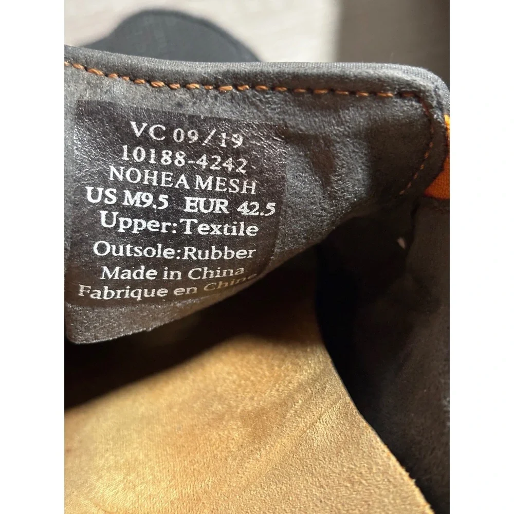OluKai‎ Nohea Mesh Mens 9.5 Grey Orange Slip On Loafers Drop-In Heel comfort